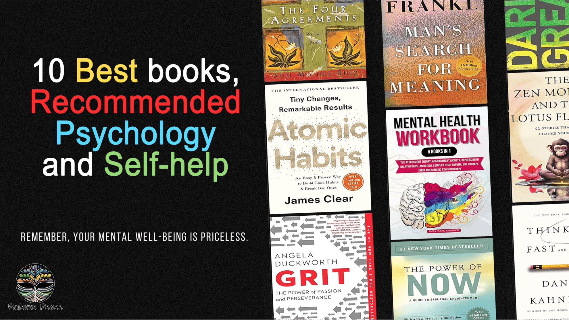 Read more about the article Short reviews and summaries for 10 best books, recommended psychology and self-help books